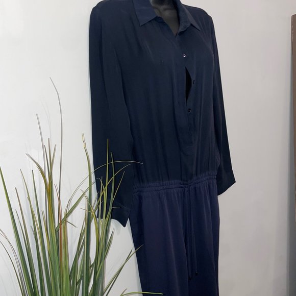 Blue Long Sleeve Jumpsuit - Picture 2 of 6